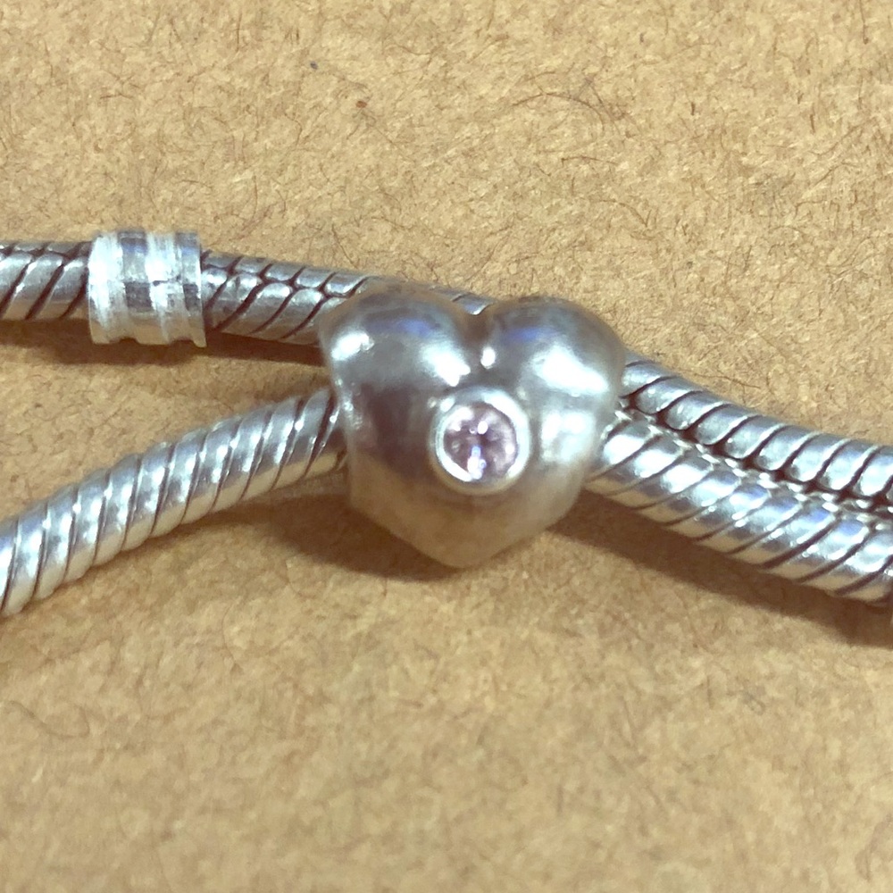 Sterling Silver Pandora Heart Charm